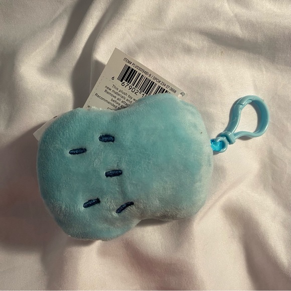 Blue Sloth with Heart Backpack Clip Valentine's Day Plush Val Bullseye Target - Picture 2 of 2